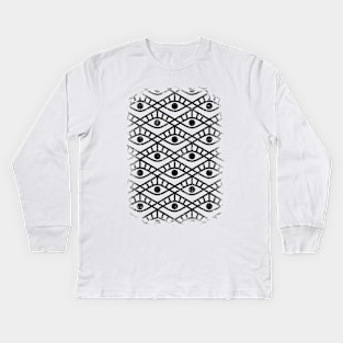 You are watched 2 (Geomteric Eye Pattern) Kids Long Sleeve T-Shirt